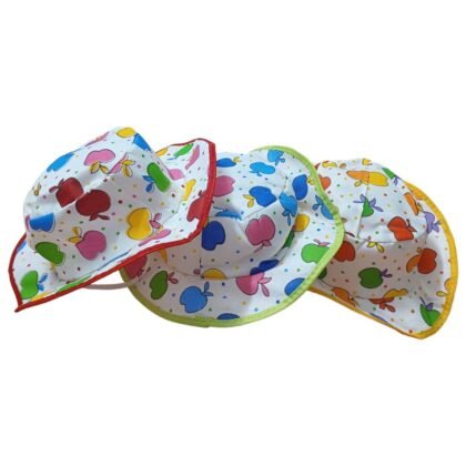 Baby Hat Yellow Red and Light Green Printed For 6 To12month kids