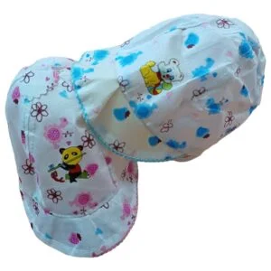 Baby Summer Caps For 3  to 6 month Pink And Sky Blue Set Of 2