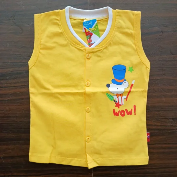 Baby Boy Yellow Half Sleeves Printed T-Shirt and Half Pant Baba Suit Hosiery2
