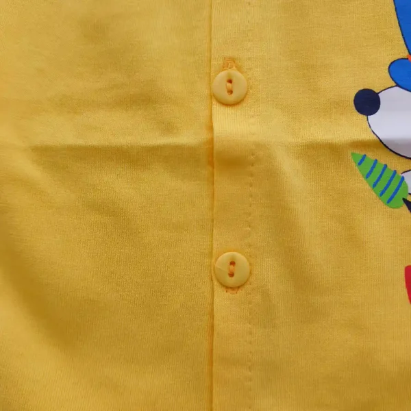 Baby Boy Yellow Half Sleeves Printed T-Shirt and Half Pant Baba Suit Hosiery3