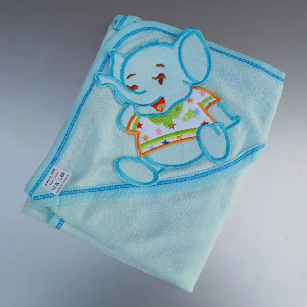 Baby Gift Cotton Terry Hooded Towels Elephant Printed embroidery