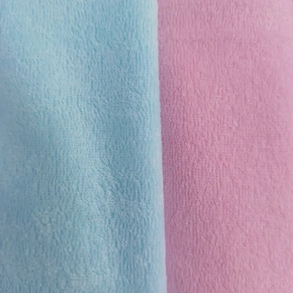 Baby Gift Cotton Terry Hooded Towels Set of 2 Light Pink and Baby Blue1