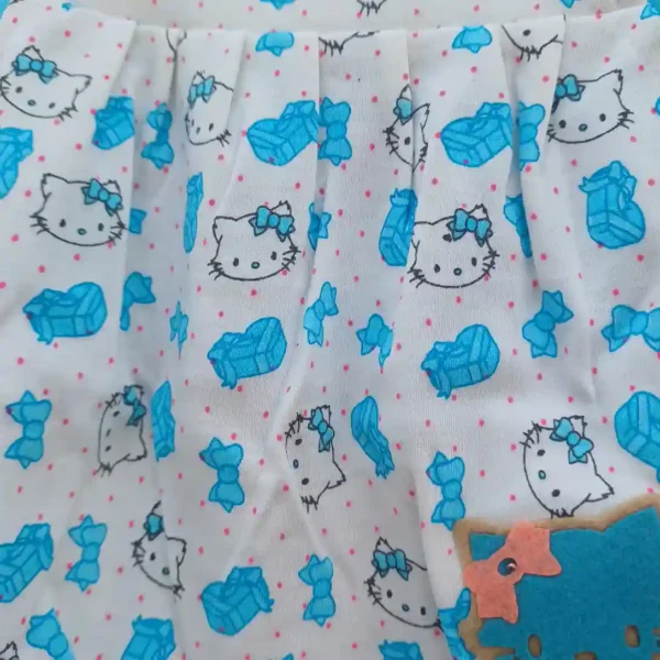 Baby Girls Sky T-Shirt Frock Strip Cute Cat Printed Dress and Pant9