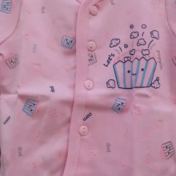 Baby Light Pink OH YES Printed Lining T Shirt And Long Length Pyjama2