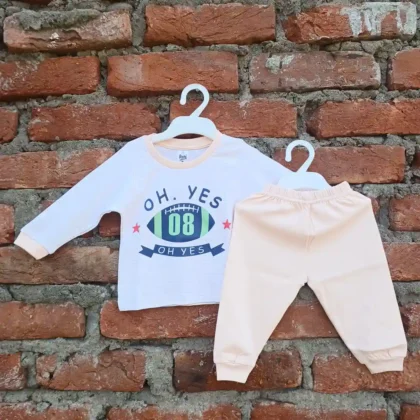 Blanches Almond OH YES Printed Lining T Shirt And Long Length Pyjama5