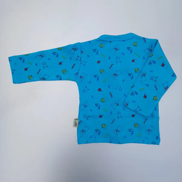 Blue Color Cotton Full Sleeves Printed Tee With V Neck Pyjama Cap Socks3
