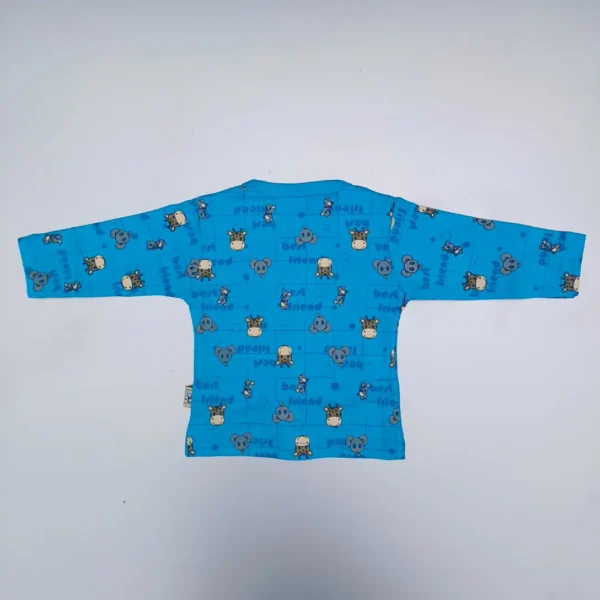 Blue Cotton animal Printed Tee With V Neck plus Pyjama Cap Socks3