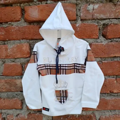 Boy Hoody Style Elegant Look Fancy Printed White T Shirt And Pant