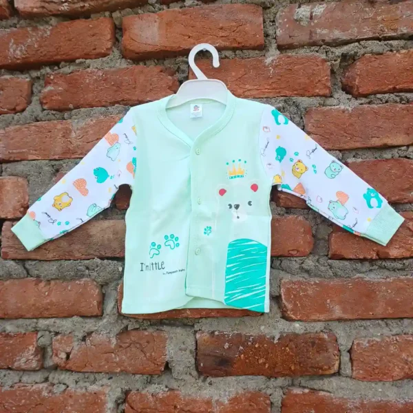 Cotton Kids Casual Wear Aquamarine Bear Printed T Shirt and Pyjama1