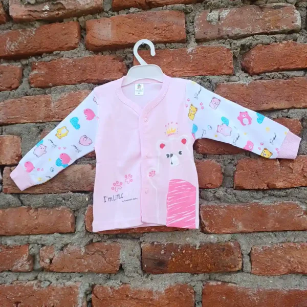 Cotton Kids Casual Wear Pink Color Bear Printed T Shirt and Pyjama1