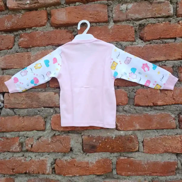 Cotton Kids Casual Wear Pink Color Bear Printed T Shirt and Pyjama4