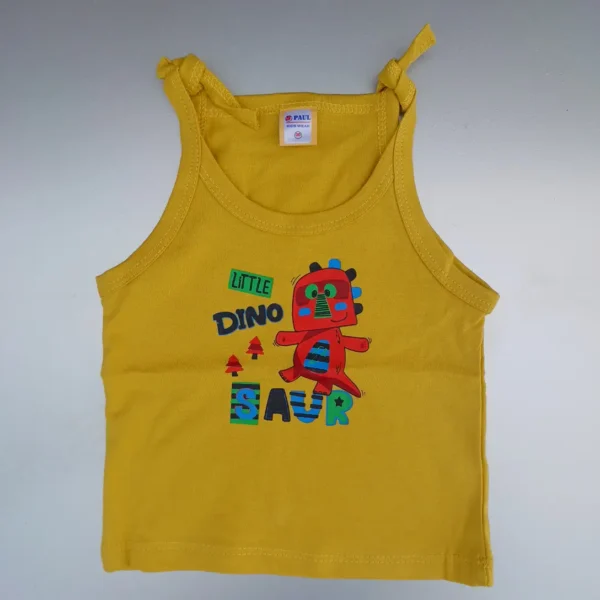 Golden Yellow Tie Knot Sleeveless Top and Short Baby Wear1