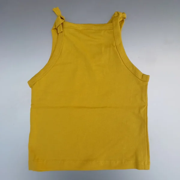 Golden Yellow Tie Knot Sleeveless Top and Short Baby Wear3