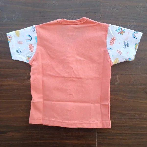 New Born Coral Pink Half T-Shirt and Pant Cotton