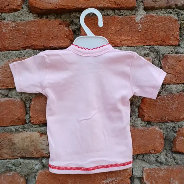 New Born Cotton Light Pink Chota Bheem Printed Half T Shirt With Half Pant