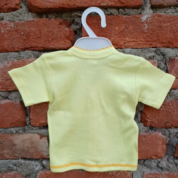 New Born Cotton Light Yellow Batman Printed Half Sleeve T Shirt With Pant1