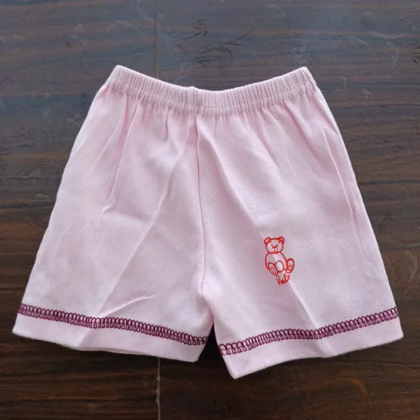 New Born Light Pink Color Cotton Sleeveless T Shirt With Half Pant