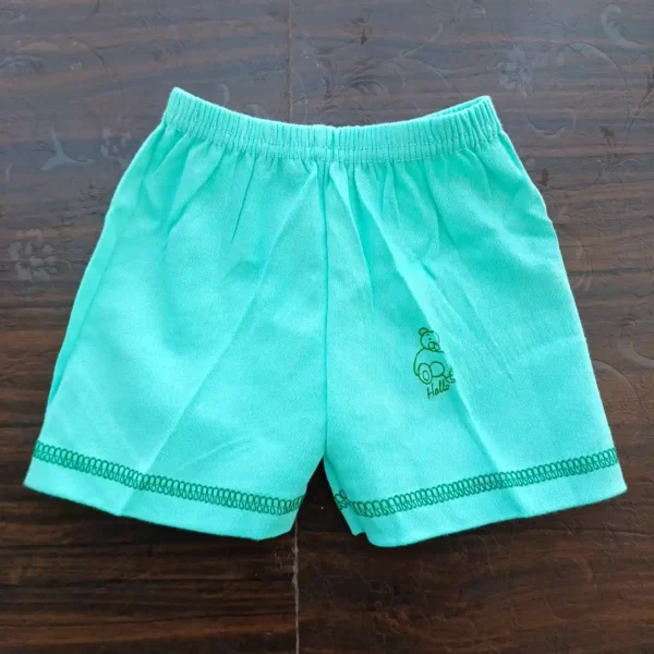 New Born Spring Green Cotton Sleeveless T Shirt With Half Pant1