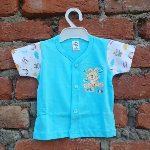 New Born Turquoise Half T-Shirt and Pant Cotton