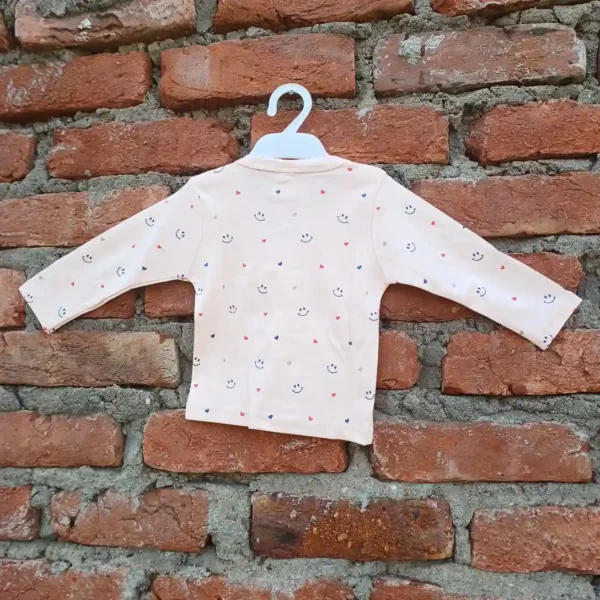 Peach Soft Cotton Popcorn Printed Full Sleeves T-Shirt and Long Pyjama3
