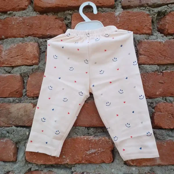 Peach Soft Cotton Popcorn Printed Full Sleeves T-Shirt and Long Pyjama4