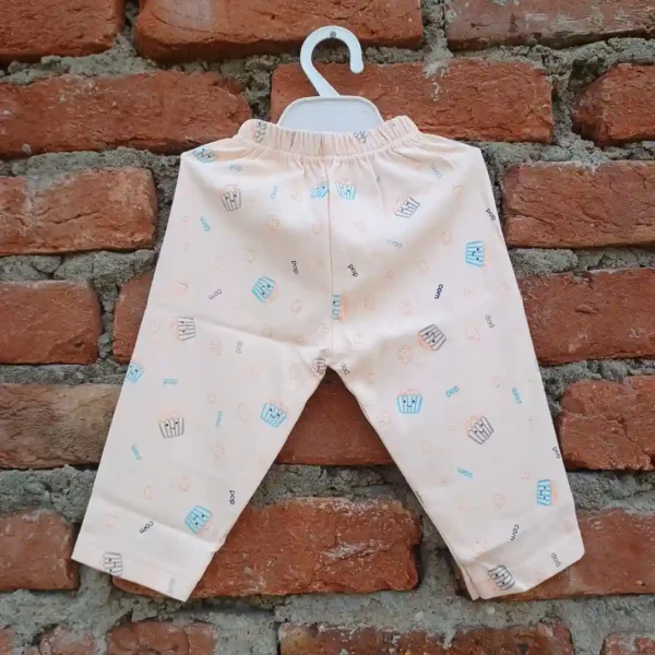 Peach Soft Cotton Popcorn Printed Full Sleeves Tshirt and Long Pyjama4
