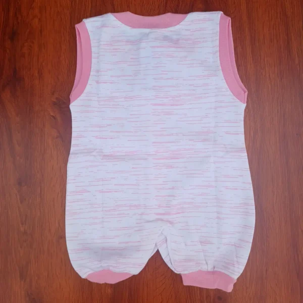 Pure Extra Soft Cotton Animals Pink printed Sleeveless Jumpsuit or Romper1