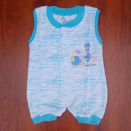 Pure Extra Soft Cotton Animals sky printed Sleeveless Jumpsuit or Romper