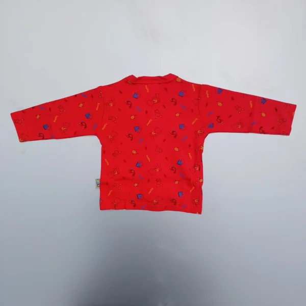 Red Cotton Full Sleeve Printed Fully Regular Wear Tee Pyjama Cap Socks4