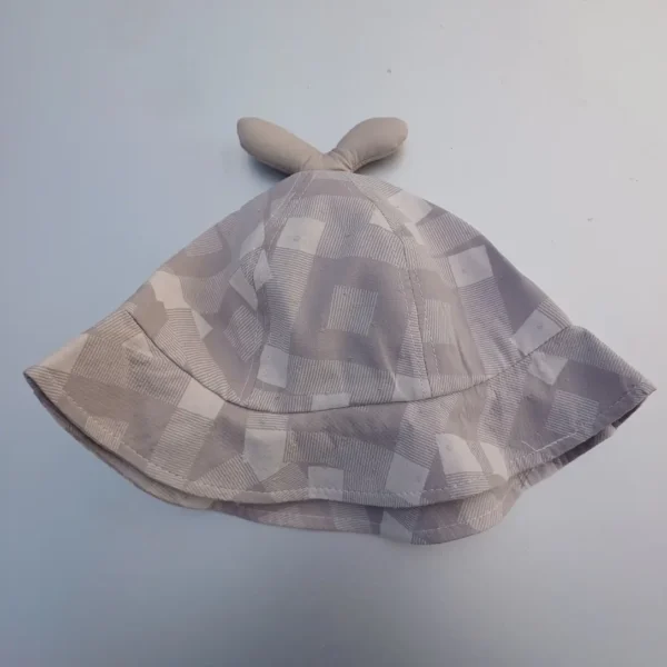 Unisex Grey White Summer Cap-Hats For Infants2