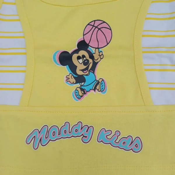 Yellow Color Double Layered Micky Mouse Print T-Shirt With Pant3
