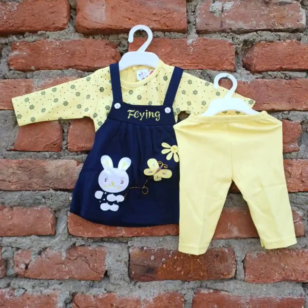 baby-girls-butterfly-rabbit-embroidered-yellow-sleeves-t-shirt-pyjama