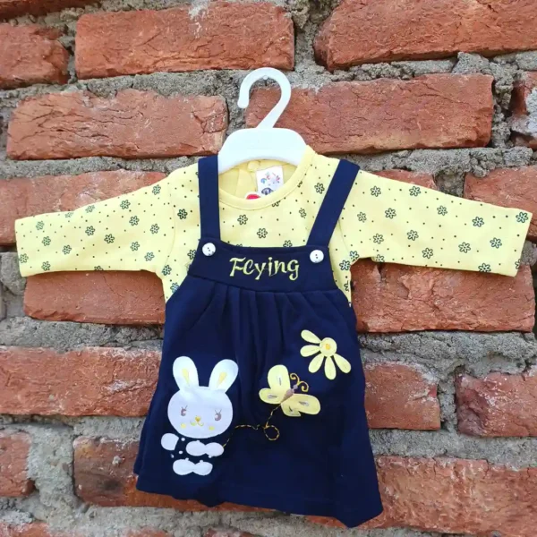 baby-girls-butterfly-rabbit-embroidered-yellow-sleeves-t-shirt-pyjama1