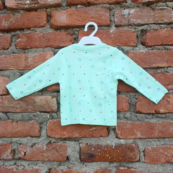 Cotton Popcorn Printed AquaMarine Full Sleeves T-Shirt and Long Pyjama3