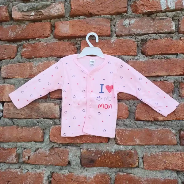 Light Pink Cotton Printed Full Sleeves T-Shirt and Long Pyjama1
