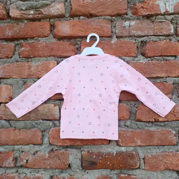 Light Pink Cotton Printed Full Sleeves T-Shirt and Long Pyjama3