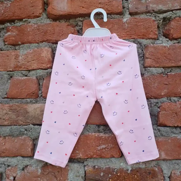 Light Pink Cotton Printed Full Sleeves T-Shirt and Long Pyjama4