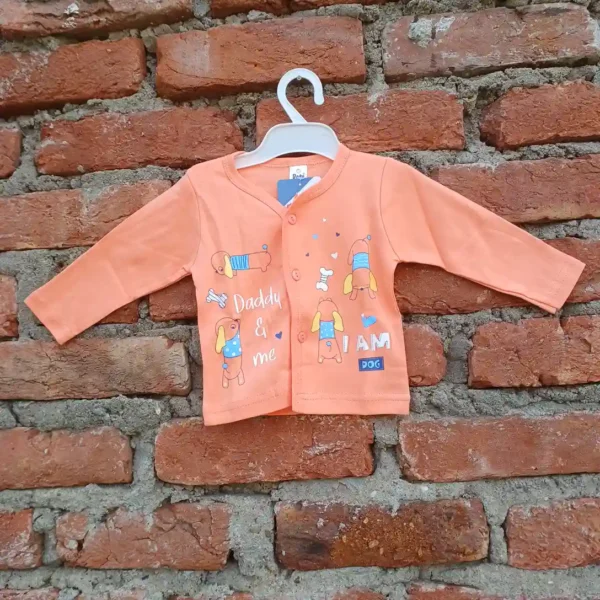 Orange Cotton Printed Full Sleeves T-Shirt and Long Pyjama1