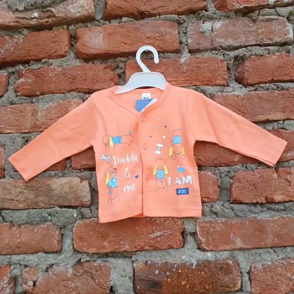 Orange Cotton Printed Full Sleeves T-Shirt and Long Pyjama2
