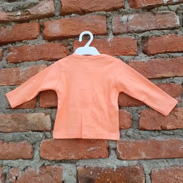 Orange Cotton Printed Full Sleeves T-Shirt and Long Pyjama4