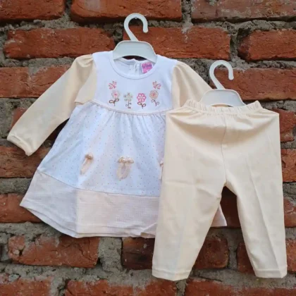 peachsoft-stretchable-flower-embroidery-dot-print-frock-and-pyjama