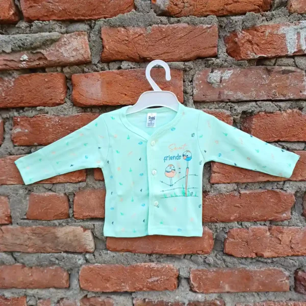 Aquamarine Color Cotton Printed Full Sleeves T-shirt and Long Pyjama