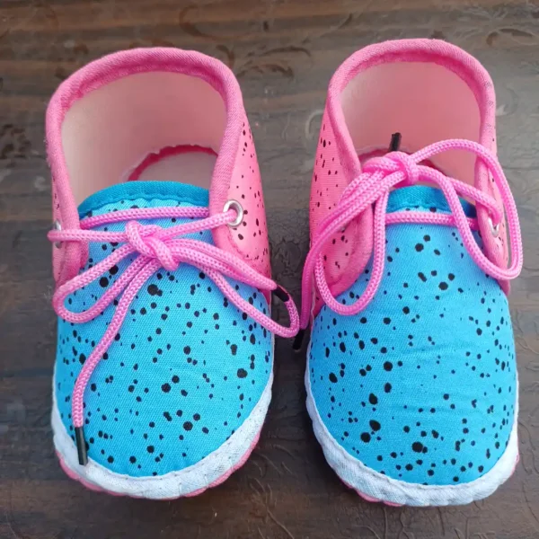 Baby Unisex Pink-Blue Prints Color Booties3