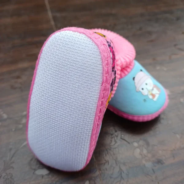 Baby Unisex Prints Color Blue-Pink Booties1