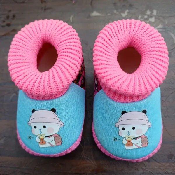 Baby Unisex Prints Color Blue-Pink Booties3
