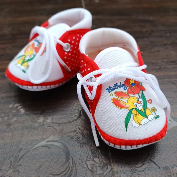 Baby Unisex Prints Color Red Whte Sandal
