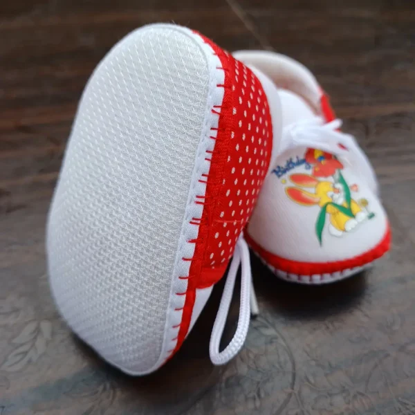 Baby Unisex Prints Color Red Whte Sandal1