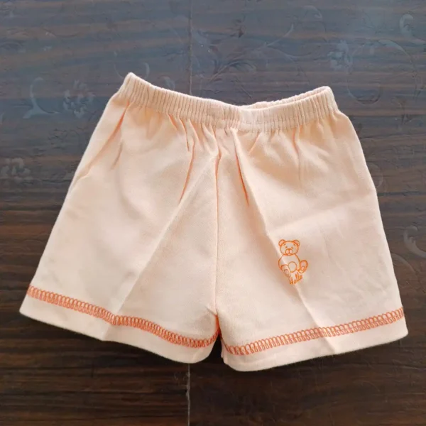 New Born Cotton Half Sleeves T Shirt With Half Pant Jhabla Orange Color