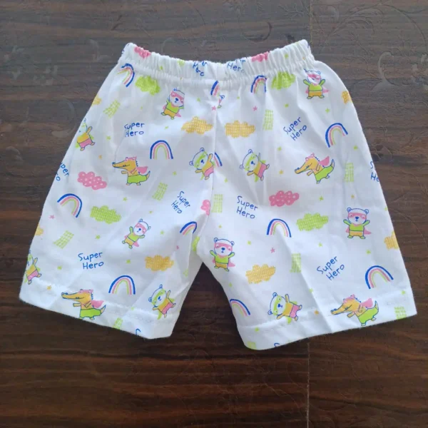 New Born Green Pink Color Printed Sleeveless T-Shirt and Pant
