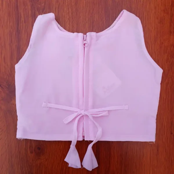 Baby Girl Pink Color Sleeveless Printed Lehenga4